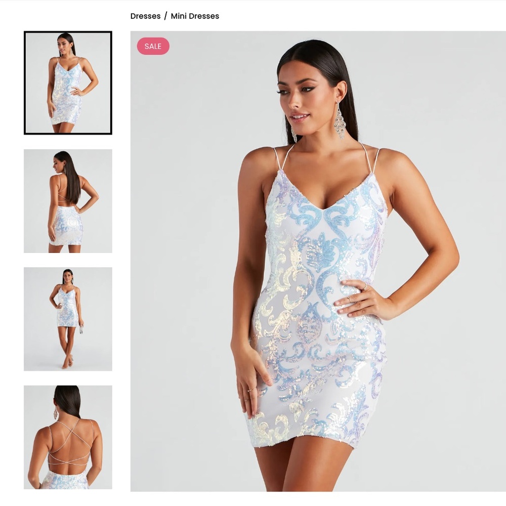 Beautiful gold and white dress NWT size Small, Windsor dress size Small NWT,